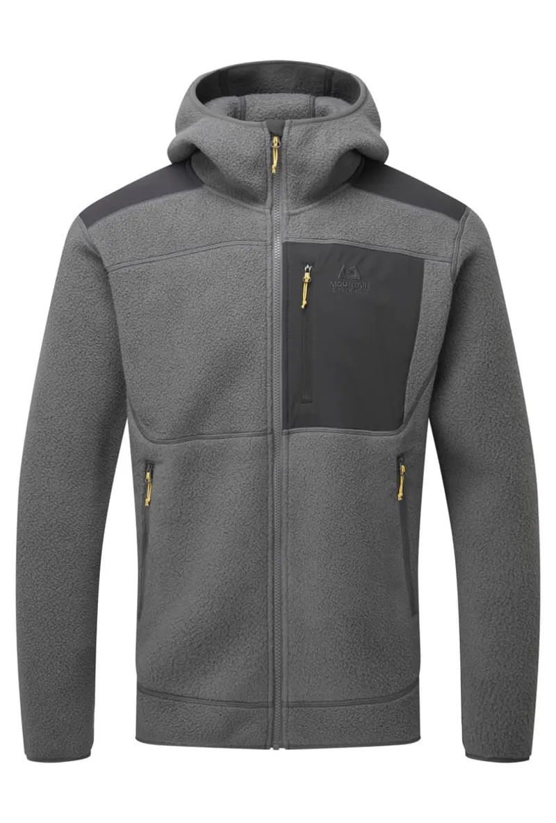 Mountain Equipment Men's Highpile Hooded Jacket in Anvil Grey/Black
